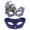 Blue-1, variant on Couple Mardi Gras Mask Lace Set,Metal Masquerade Masks for Women and Men,Carnivals Venetian Mask Party Accessory