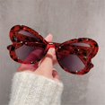 thumbnail image 4 of Gafas de sol con degradado de mariposa para mujer, lentes coloridas de Color caramelo a la moda, UV400, para fiesta, 4 of 5