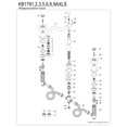 thumbnail image 3 of Kingston Brass KB1792AXLS Heritage Double-Handle 3-Hole Widespread Kitchen Faucet in Polished Brass, 3 of 5