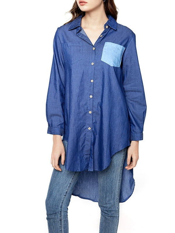 womens denim shirt walmart