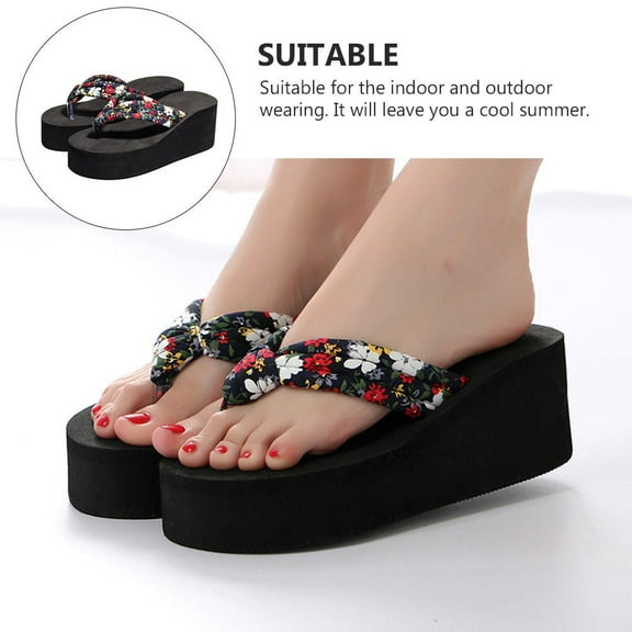 Worgeous 1 Pair Women Sandals Girl Thick Sole Slipper Summer Fashion Slippers Flops