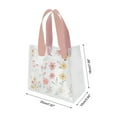 thumbnail image 3 of Unique Bargains 1 Pc Reusable Gift Bag Durable Floral Handle Gift Bag Pink, Transparent Small, 3 of 5
