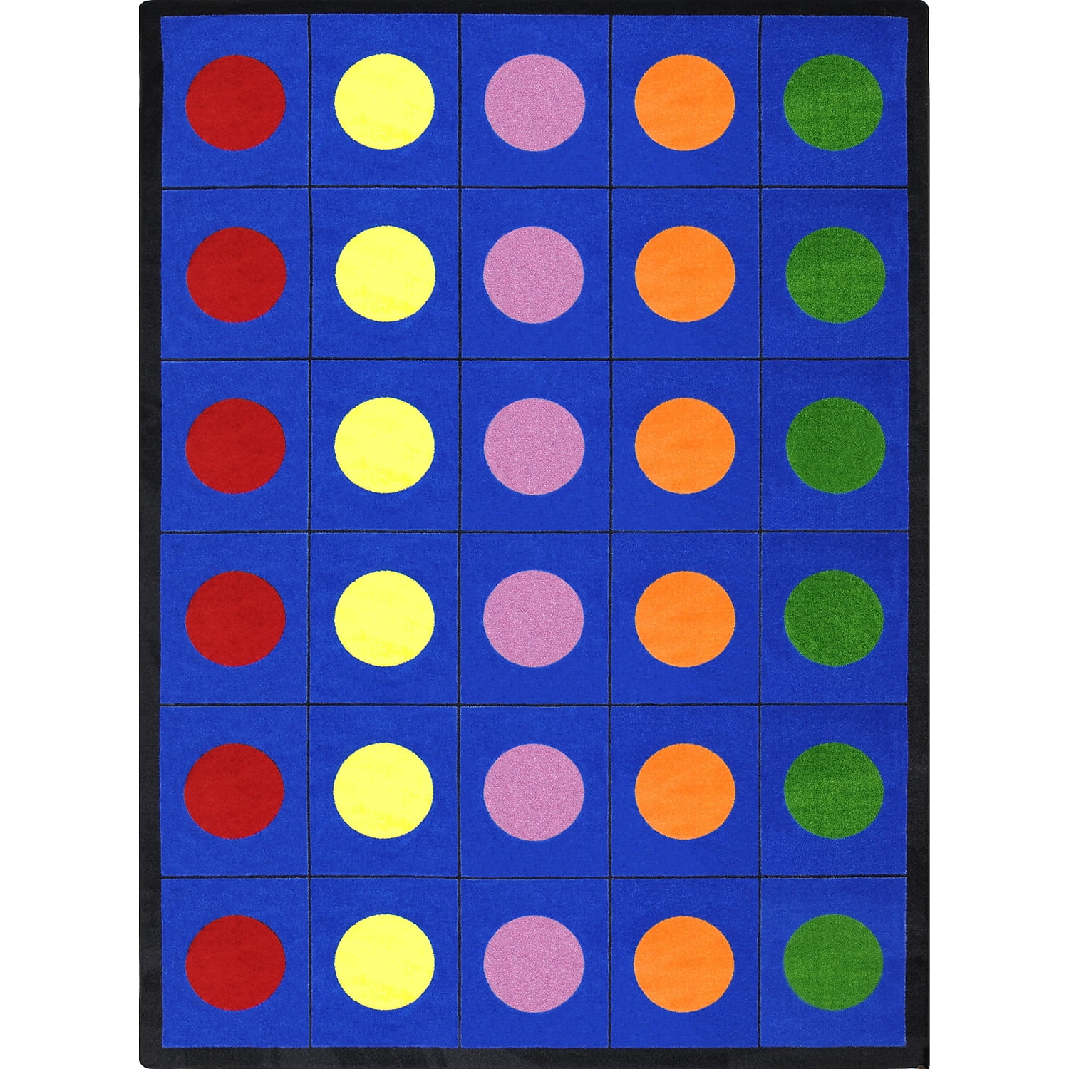 Joy Carpets Spirit Of Truth Round Rug - 5'4" Native American Medicine Wheel Design, Multi-Color
