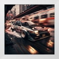 thumbnail image 2 of Maki 15x15 White Modern Wood Framed Wall Art Titled - Toyota Ae86 Drifting In Style Iii, 2 of 6