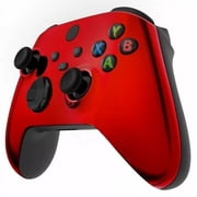 Chrome Red One X UN-MODDED Custom Controller Unique Design (with 3.5 jack)