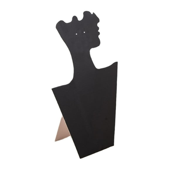 Expositor de terciopelo para collares, organizador de joyas, estante decorativo para negocios Negro