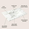 thumbnail image 5 of JONATHAN Y Ancillary 3-Hole 36 in. W x 18.25 in. D Classic Contemporary Rectangular Ceramic Single Sink Basin Vanity Top, White Marble Effect, 5 of 8