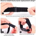 thumbnail image 4 of Paquete de 3 correas de reputo deportivas de nailon coatibl con la banda de salud Hume Health, correa de reputo suave y transpirable para pulsera de reputo para rastreador de, 4 of 5