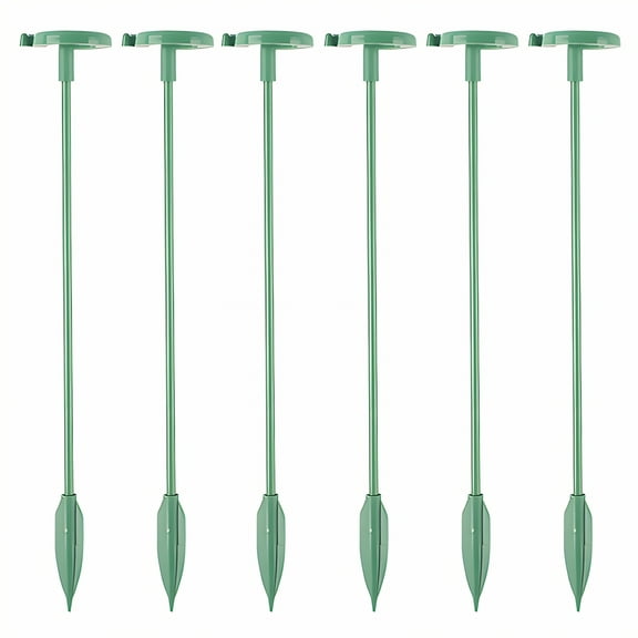 FACEGA 6Pcs Plant Stakes 10.63" Solid Fiberglass Rod Garden Stakes Leaf Safe Plant Support