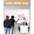 thumbnail image 6 of 72"X 40" Extra Large Magnetic Dry Erase White Board - Folding Silver Aluminum Frame Wall Mounted Display Whiteboard with Markers, Erasers, Magnets, 6 of 8