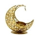 thumbnail image 1 of Candelabro de metal con forma de luna, candelabro para Eid Mubarak, candelabros para comedor, velas votivas para oración, decoración de bodas Oro Con Estrella, 1 of 9