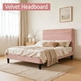 thumbnail image 3 of Kojooin Bed Frame with Headboard, Upholstered Platform Bed with Sturdy Wood Slats, No Box Spring Needed, 3 of 6