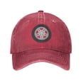 thumbnail image 1 of ZICANCN Car Tires Adjustable Baseball Cap Women , Hats for Men Adult Washed Cotton Denim Baseball Caps Fashion Red, 1 of 8