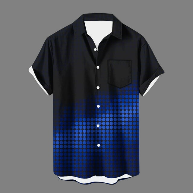 EGNMCR Men's Home Vintage Unpositioned Printing Casual Button Have Pockets Linen Solid Shirt Tops Blouse