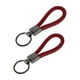 thumbnail image 1 of Llavero de Coche Único Bargains Llavero Universal con Anillo para Llaves de Fob para Casa Cuero Aleación de Zinc Rojo Oscuro 2 Pcs, 1 of 6