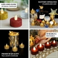 thumbnail image 4 of Efavormart 12 Pack - Gold Glitter Flameless LED Candles - Battery Operated Tea Light Candles, 4 of 10
