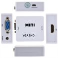 thumbnail image 2 of Adaptador Convertidor Compatible con para Mini VGA A , Caja Convertidora de Video HD 1080P para Proyector HDTV, PC, Color, 2 of 6