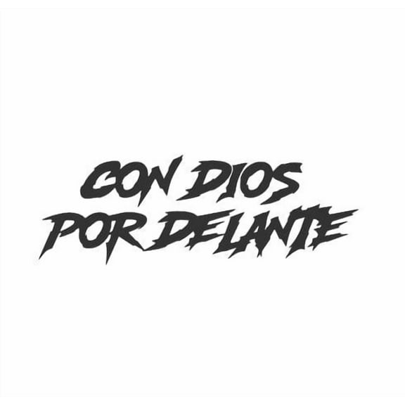 Con Dios Por Delante Catholic Vinyl Decal Sticker UV & Waterproof Bumper Window Laptop Automotive Water Bottle Gift accessories – BLACK 7"