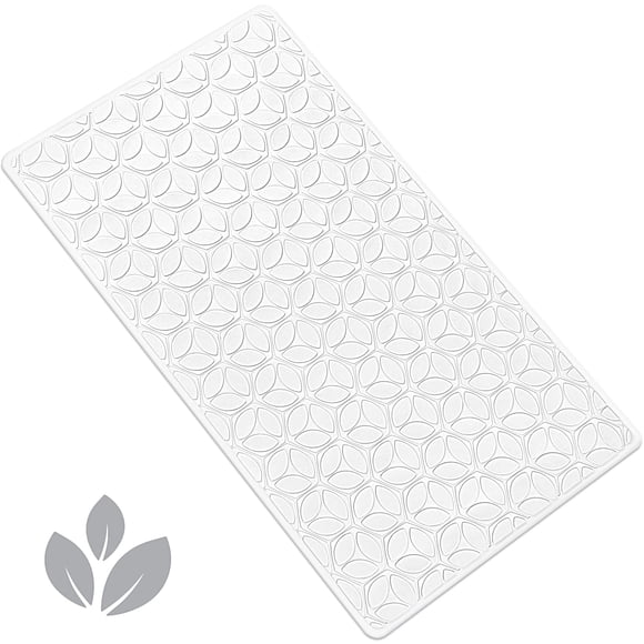 Alfombrilla de bañera Wrisin antideslizante, 100% goma, 40 x 70 cm, color blanco