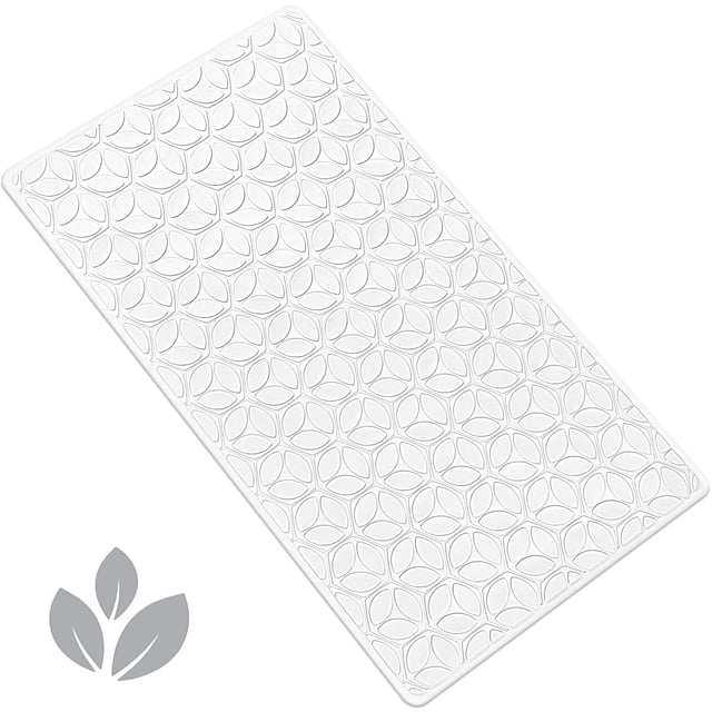 Alfombrilla de bañera Wrisin antideslizante, 100% goma, 40 x 70 cm, color blanco