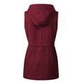thumbnail image 4 of MixMatchy Women's Hooded Adjustable Drawstring Utility Pocket Anorak Jacket Vest, 4 of 4