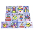 thumbnail image 3 of 12 paquetes de tarjetas para pintar con arena para niños, kit de manualidades con papel para colorear con 12 botellas de arena de colores para niños (rojo), 3 of 5
