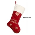 thumbnail image 3 of LHWEN Christmas Hanging Ornament Santa Snowman Stocking Decoration Gift Bag Window Decor Pins Indoor Holiday Decor Luxury Cable Knit Stockings Farmhouse Home Wall Door Mantel Display Gift Storage, 3 of 8