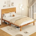 thumbnail image 4 of Gymax Full Size Bed Frame w/Headboard Wooden Slats Support 9'' Under-bed Storage Space, 4 of 10