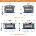 thumbnail image 3 of CITYLE Trampoline 10FT Trampoline for Kids and Adults, Outdoor Trampoline with Lights, Trampoline with Enclosure, Basketball Hoop, Wind Stakes, Ladder, Weather Resistant, Easy Assembly, Last Long, 3 of 8