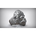thumbnail image 4 of Gorilla Monkey King Wild Animal Ring, King Handmade Gorilla Silver Men Ring, 4 of 4