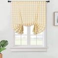 thumbnail image 2 of Tie Up Curtains, Buffalo Plaid Yarn Dyed Adjustable Kitchen Cafe Tie Up Curtain Valance, 2 of 7