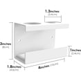 thumbnail image 4 of Wall Mount Electric Toothbrush Holder for Bathroom, Shower, 2 Slots Aluminum Alloy Power Toothbrush Hanger, Self Adhesive Wallmount Tooth Brush Organizer Compatible with 7am2m (White), 4 of 6