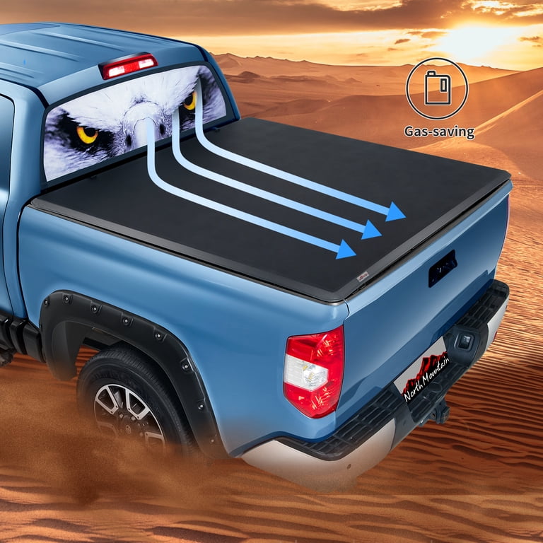 Soft Roll-Up Tonneau Cover For 2005-2015 Toyota Tacoma 6ft Bed - Fleetside/Styleside With Utility Track