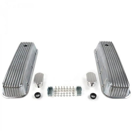 Vintage Finned Valve Covers with Breathers Big Block Chevy - No PCV
