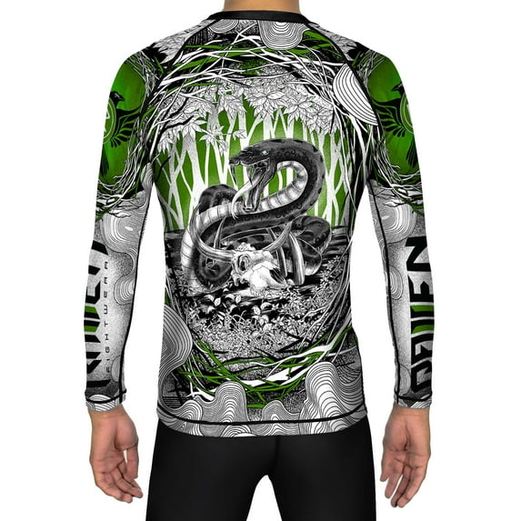 Raven Fightwear Men's Amazonia Rash Guard MMA BJJ Black
