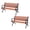brown red, variant on 2PCS Miniature Park Chair Model Figurine For 1/12 Doll House Scene Setting Furniture Craft Model Project Decoration