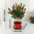thumbnail image 3 of 11.4in Santa Boots with Pre-Decorated Christmas Tree Greenery,Decoration for Home & Office,Resin Hand-Painted Frosted Tips,1PCS, 3 of 9