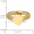 thumbnail image 3 of 14K Yellow Gold Woven Mesh Stretch Polished Heart Charm Ring (Size 7) Made In Italy -Jewelry By Sweet Pea, 3 of 8