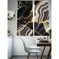 thumbnail image 4 of Black Marble Sheer Curtains 63 Inch Length 2 Panels Set, Grey Gold Texture Vintage Farmhouse Art Voile Window Treatment Rod Pocket Curtains Sheers Drapes for Bedroom/Living Room/Kitchen 52x"63"x2, 4 of 7