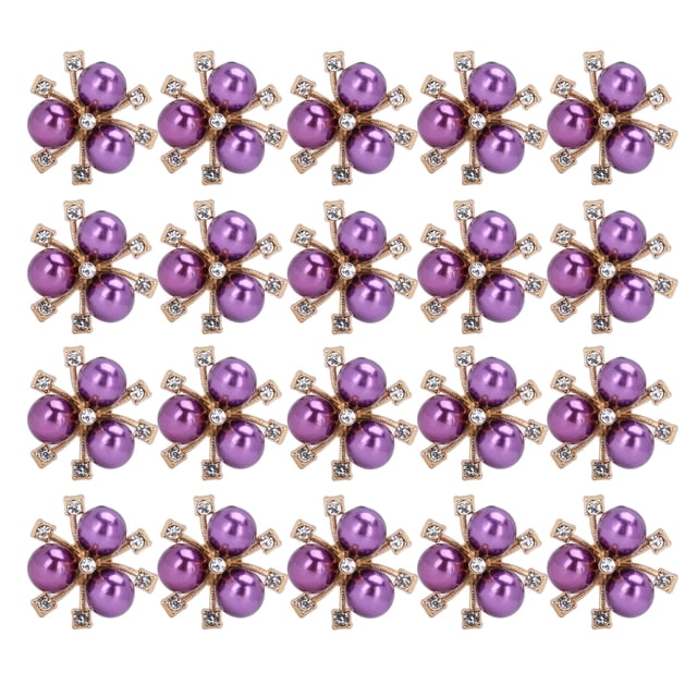 Strass Flor, Perla Flor Strass Color Perla Flor Para Sombreros Para Zapatos Para Bolsos Para Ropa Cergrey Púrpura