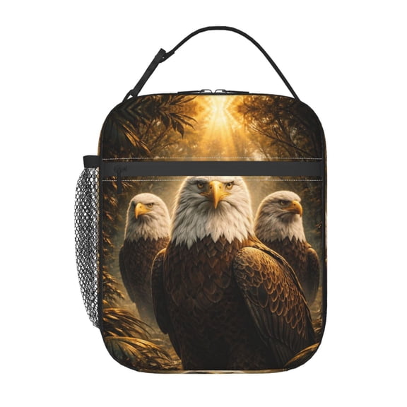 Animal Eagle Lunch Bag Reusable Thermal Lunch Tote with Handle for Women and Men