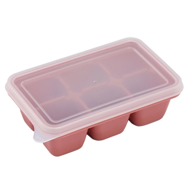 Advancent 6 cavidades Bandeja de cubitos de hielo Molde apilable Dulce Postre Pudín Chocolate Molde Cocina DIY Moldes con tapa Luz roja Type3 NO3 Advancent HA005536-01