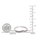 thumbnail image 3 of Dazzlingrock Collection Round Ruby Stackable Wedding Chevron Band for Women in 14K White Gold, Size 9, 3 of 4