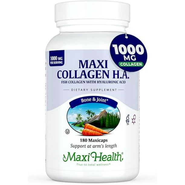 Colágeno con cápsulas de ácido hialurónico - Absorción 1,5 veces más eficiente - Cápsulas de colágeno marino hidrolizado Kosher tipo I Suplementos de ácido hialurónico para cabello, piel, uñas, salud