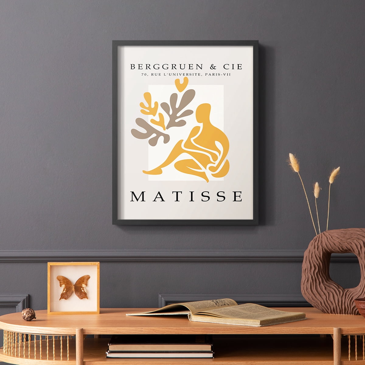 Matisse CCCXXXV in Black Solid Wood 8 x 10 Framed Print