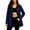 Navy 03, variant on Karymi Rain Jacket Solid Hooded Windbreaker Jacket, Long Sleeve Mid-Length Snap Button Front Outdoor Coat, Full Zip with Chest Hand Pockets Jackets for Women