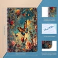 thumbnail image 2 of Spiral Notebook,Double-Wire Spiral College Lined Journal Notebook for Study and Notes,100 Pages,5.71x 8.26 in - Colorful Butterfly amidst a Floral Tapestry, 2 of 7
