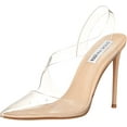 thumbnail image 1 of Steve Madden Vienne Clear Pointed Toe Stiletto Heel Slip On Dress Heeled Sandals (Clear, 11), 1 of 6