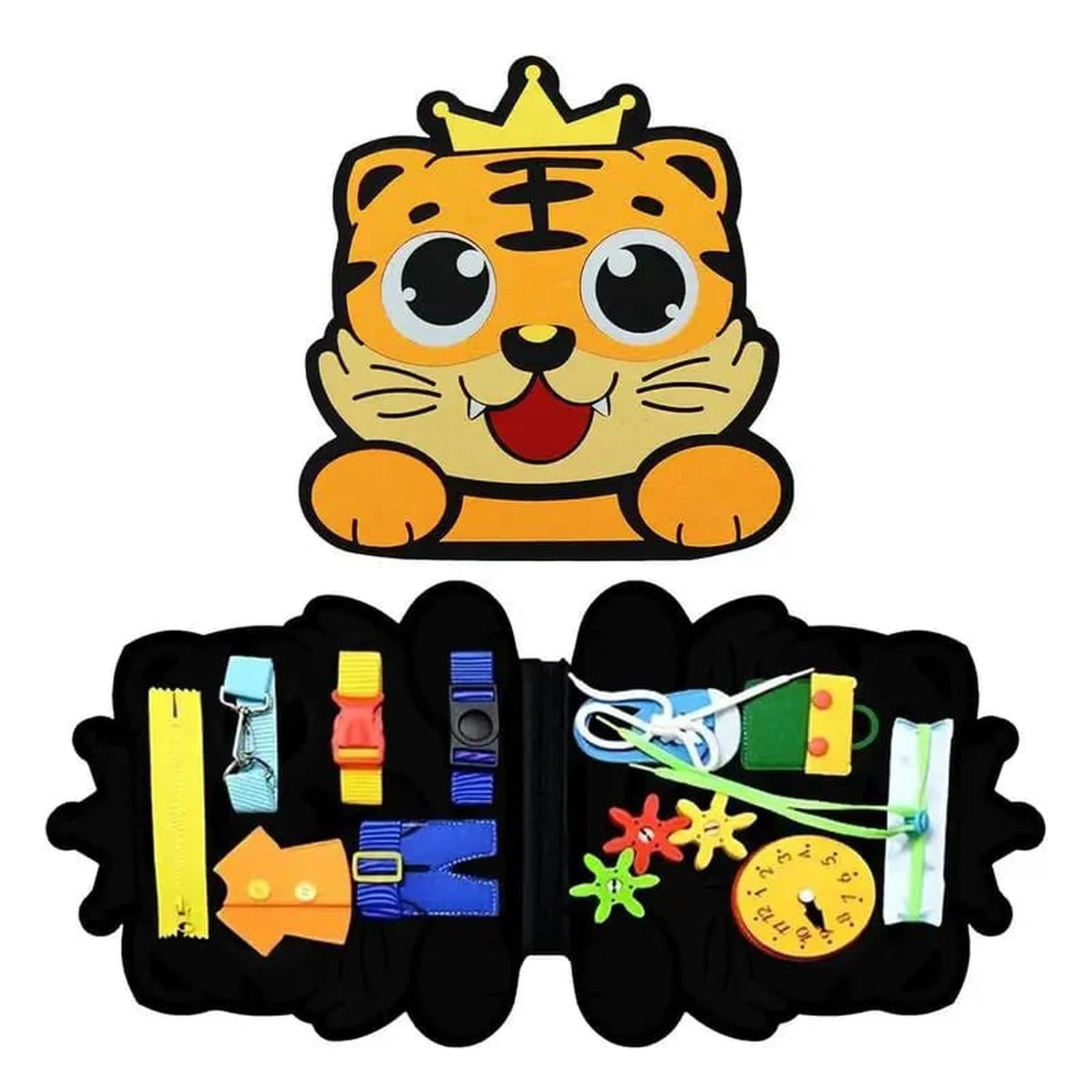 Tablero sensorial de estimulacion montessori gato amarillo knasta chile