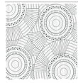 thumbnail image 2 of Vintage Tribal Shower Curtain, Continuous Nested Outline Round Motif with Abstract Ornaments, Fabric Bathroom Set with Hooks, 69W X 84L Inches Extra Long, Charcoal Grey and White, by Ambesonne, 2 of 2
